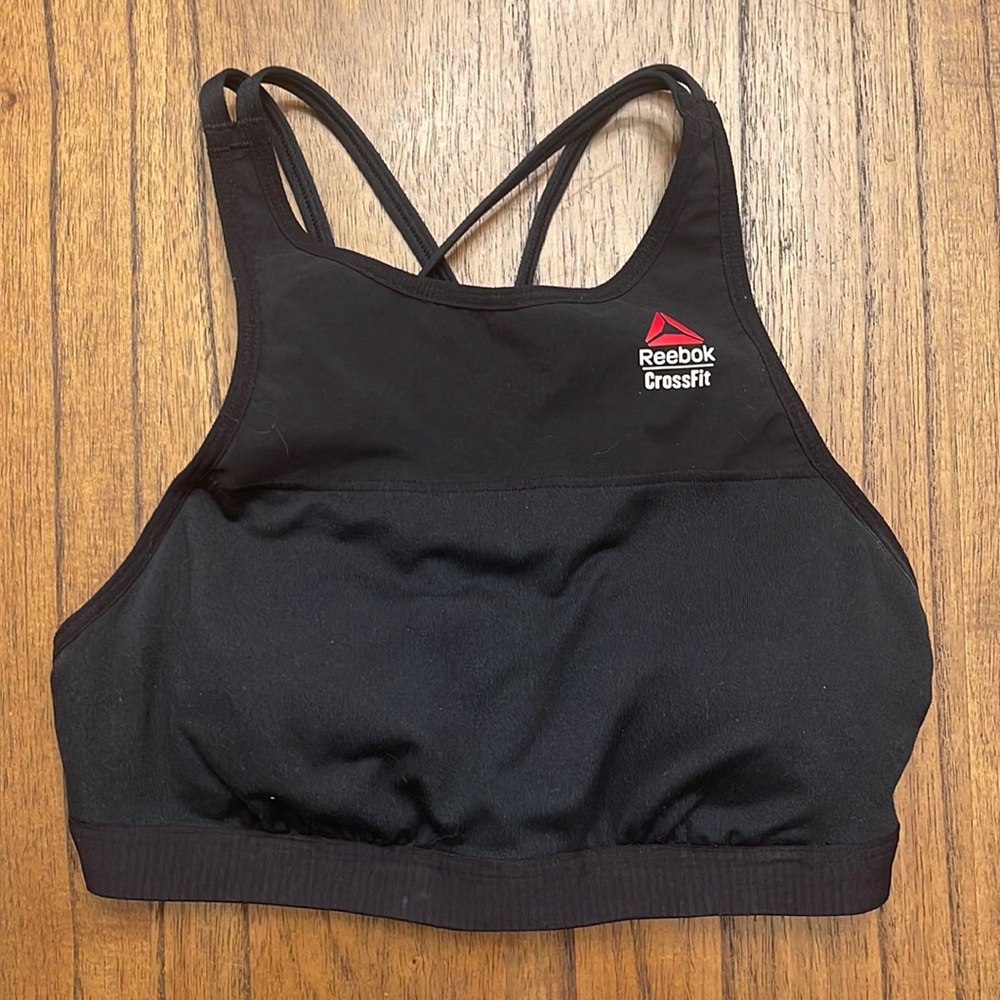 Black High Neck Sports Bra